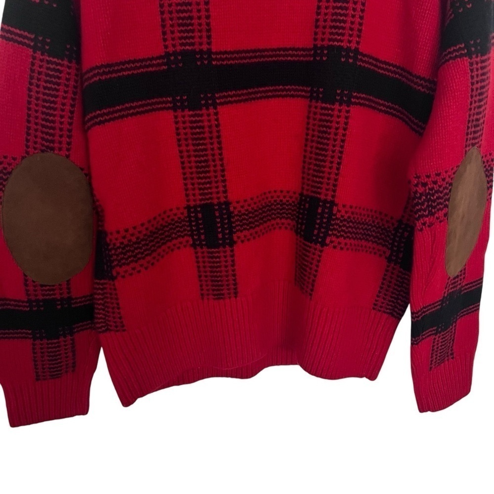 Polo Ralph Lauren Red Wool Blend Yankees Plaid Sweater - Picture 8 of 16